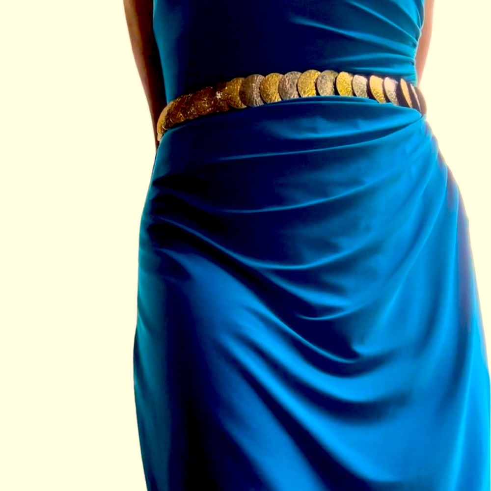 Vintage Concho Medallion Elastic Waist Belt Adjustable Southwestern Boho Women’s